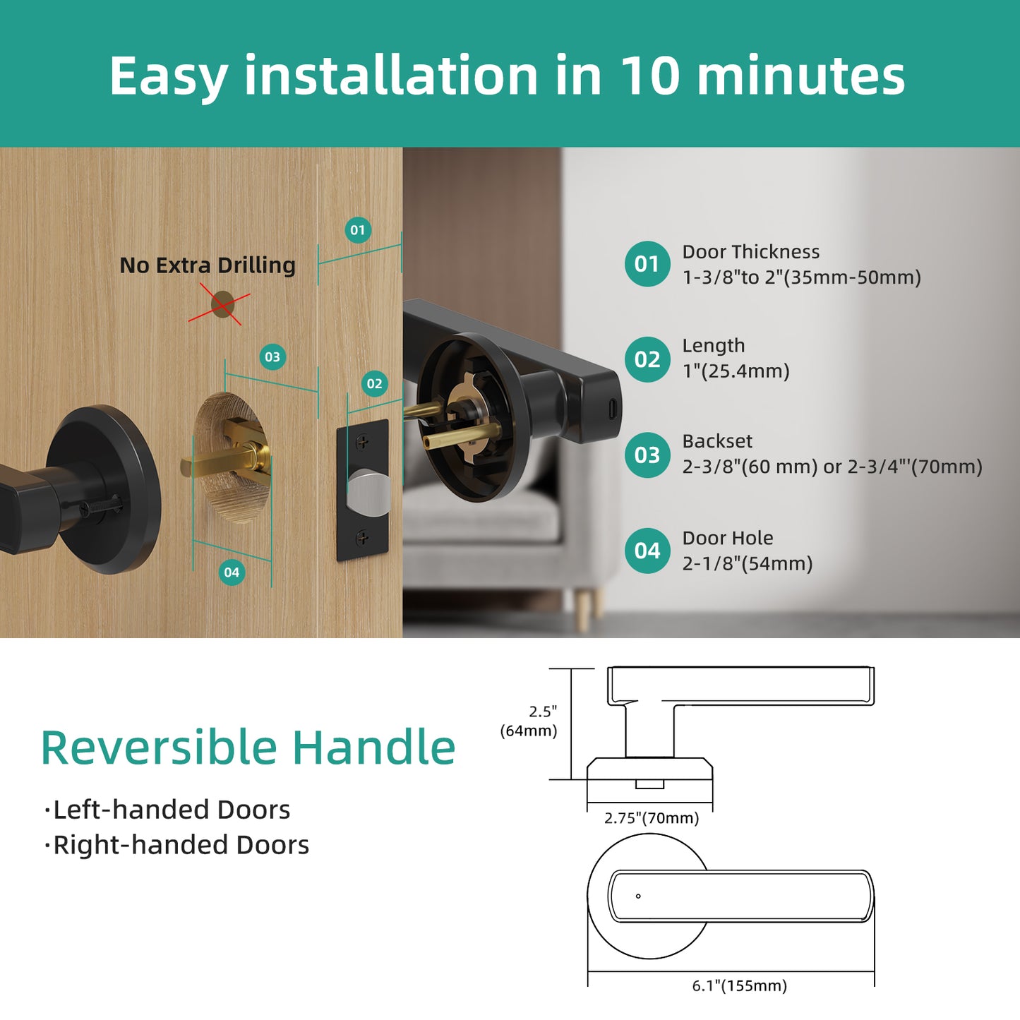 Fingerprint Door Knob